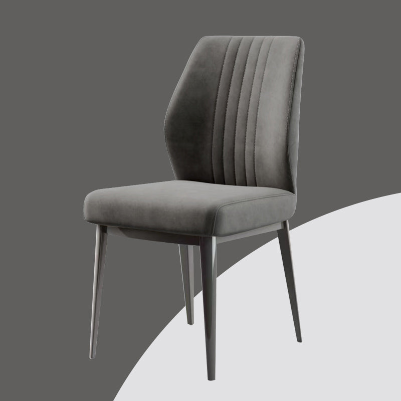 Faux Leather Dining Chairs Nordic Style Parsons Chair for Dining Room