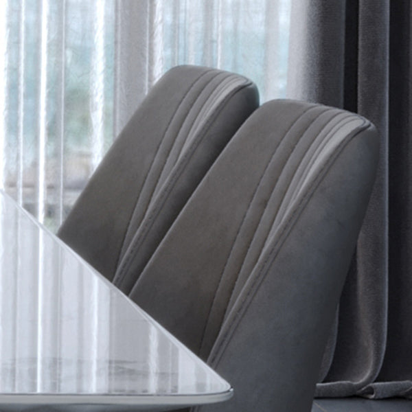 Faux Leather Dining Chairs Nordic Style Parsons Chair for Dining Room
