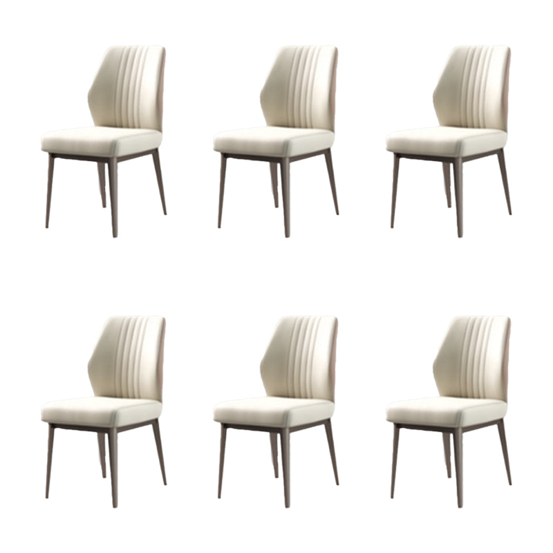 Faux Leather Dining Chairs Nordic Style Parsons Chair for Dining Room