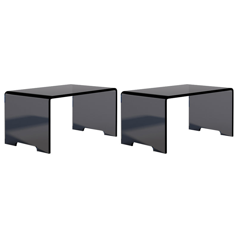 9" Wide Glam Corner Table Acrylic Rectangular Accent Side Table