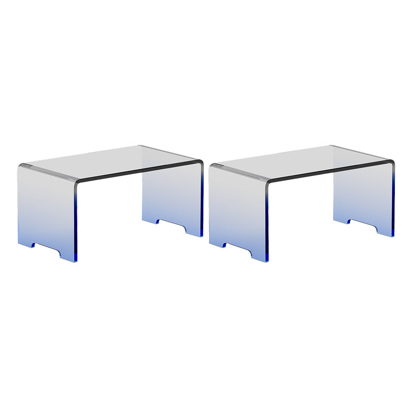 9" Wide Glam Corner Table Acrylic Rectangular Accent Side Table