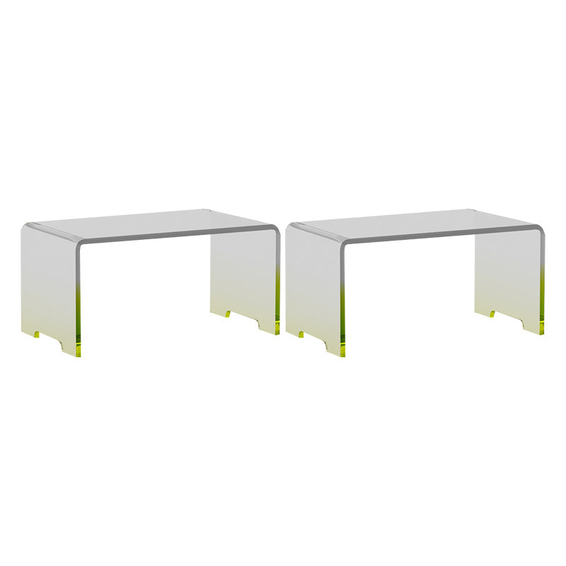 9" Wide Glam Corner Table Acrylic Rectangular Accent Side Table