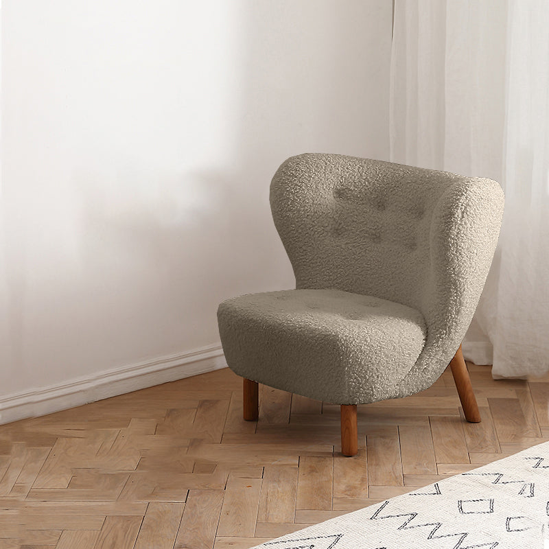 Basic Four Leg Lounge Chair Fixed Back Side Chair for Living Room