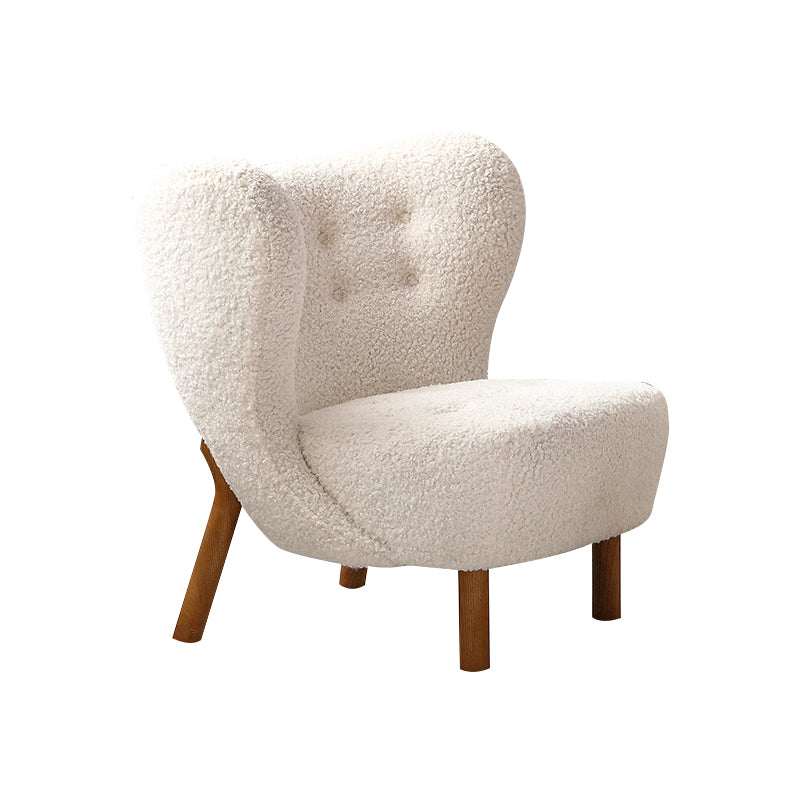 Basic Four Leg Lounge Chair Fixed Back Side Chair for Living Room