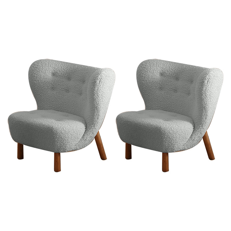 Basic Four Leg Lounge Chair Fixed Back Side Chair for Living Room