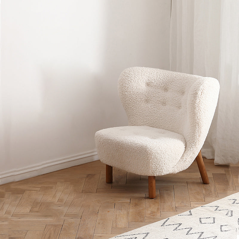 Basic Four Leg Lounge Chair Fixed Back Side Chair for Living Room