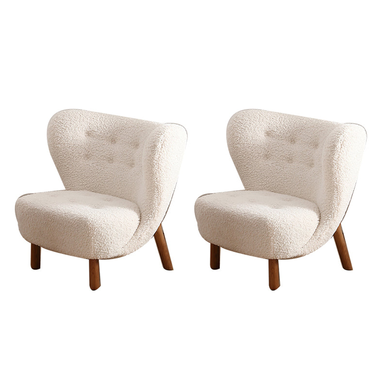Basic Four Leg Lounge Chair Fixed Back Side Chair for Living Room