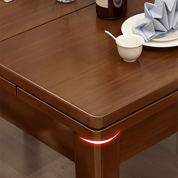 Modern Style Solid Wood Furniture 5/7 Pcs Rectangle Dinette Table with Armless Chair