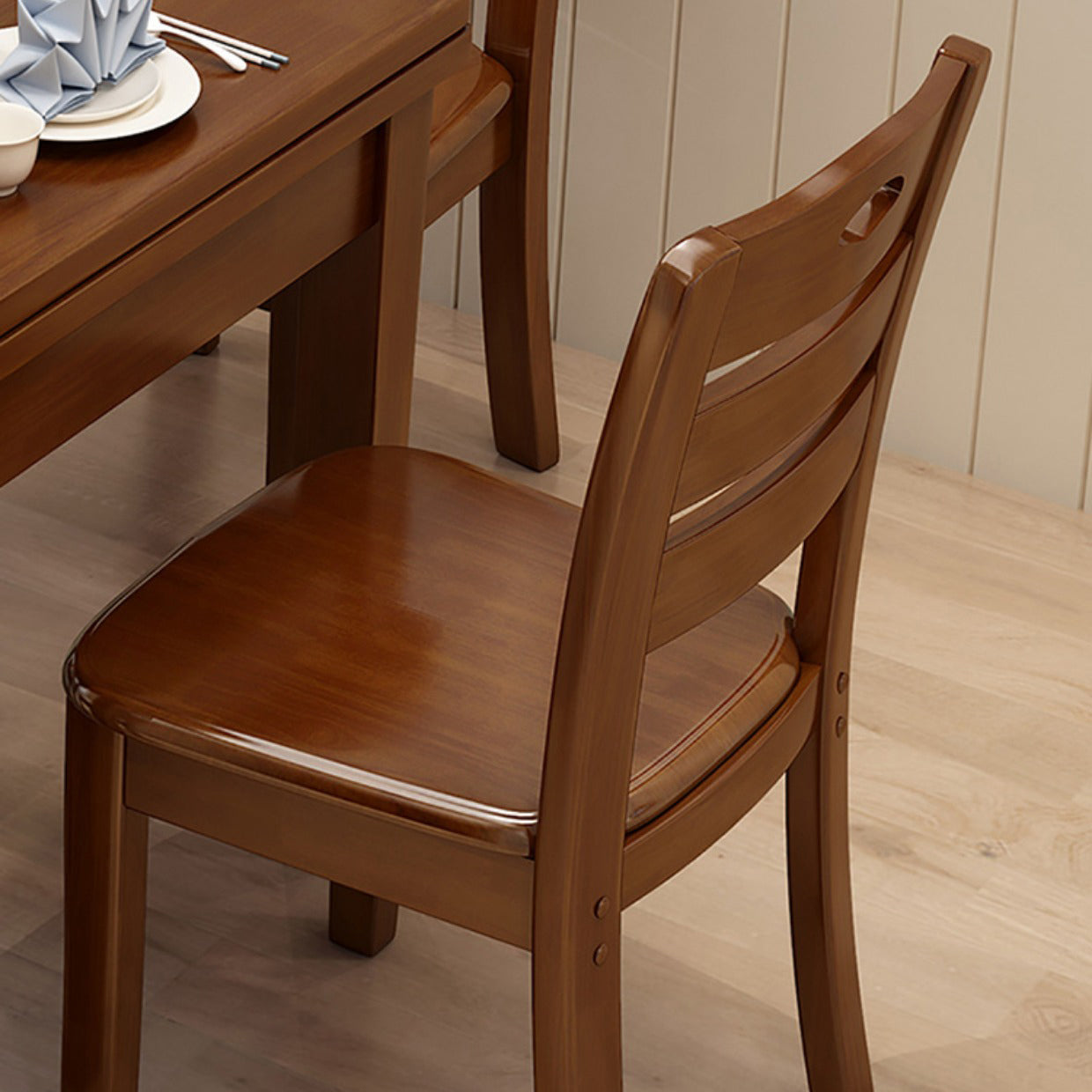 Modern Style Solid Wood Furniture 5/7 Pcs Rectangle Dinette Table with Armless Chair