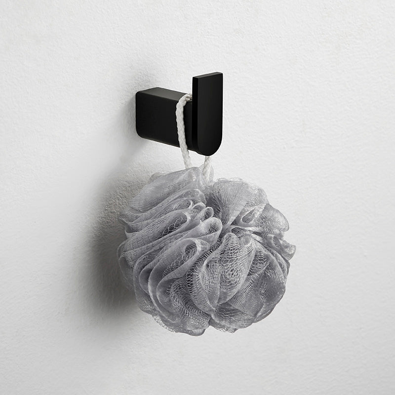 Contemporary Bathroom Accessory As Individual Or As a Set in Black Metal