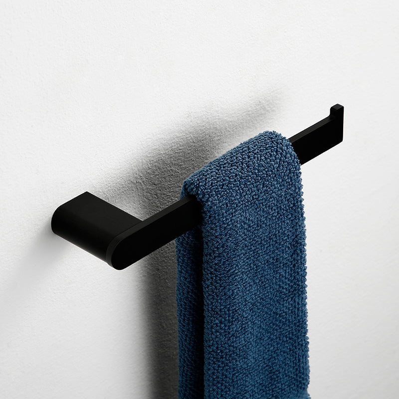 Contemporary Bathroom Accessory As Individual Or As a Set in Black Metal