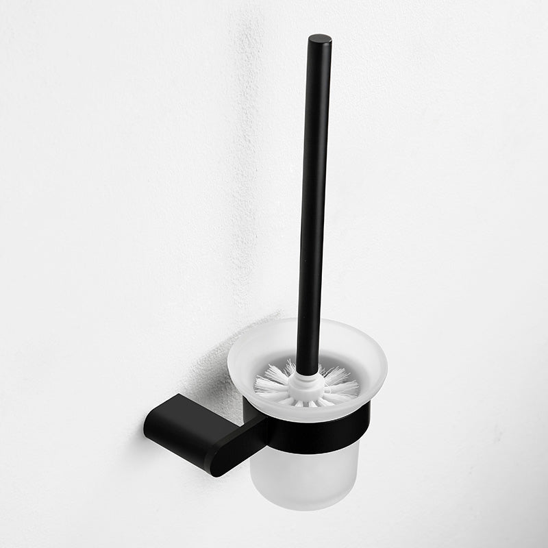 Contemporary Bathroom Accessory As Individual Or As a Set in Black Metal