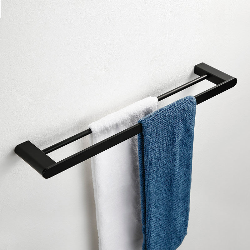 Contemporary Bathroom Accessory As Individual Or As a Set in Black Metal