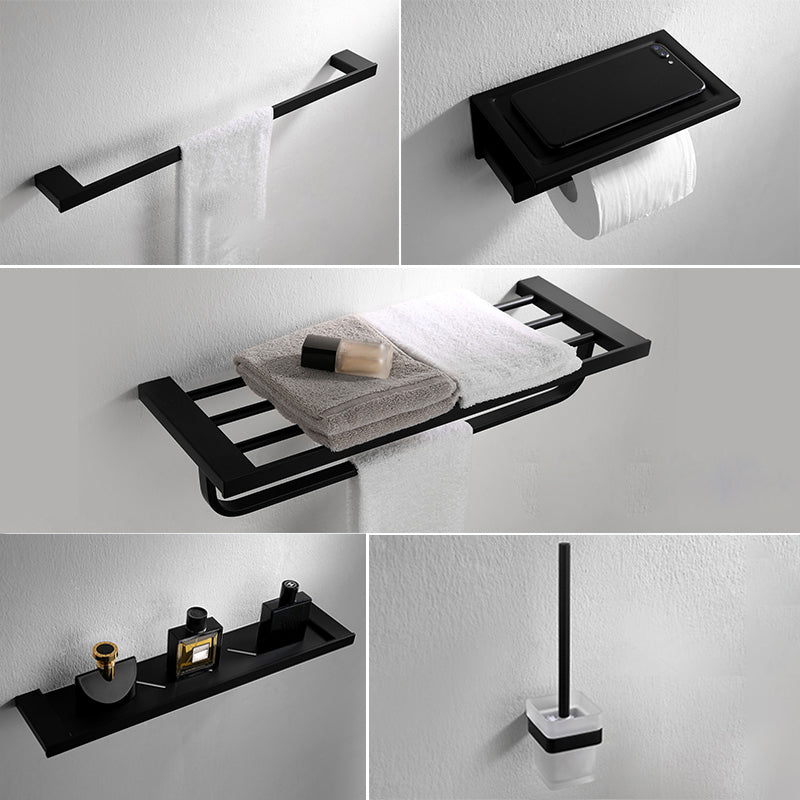 Contemporary Bathroom Accessory As Individual Or As a Set in Balck
