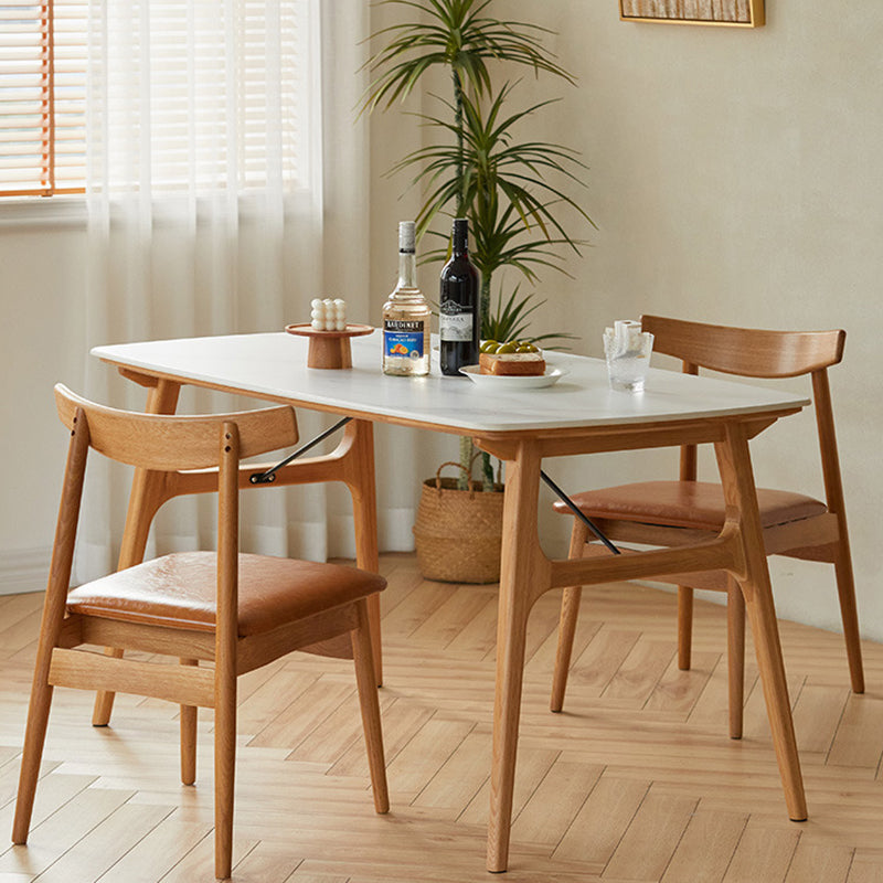 Modern Dining Table Set 1/3/4/5 Pieces with Wood Base Kitchen Furniture Set