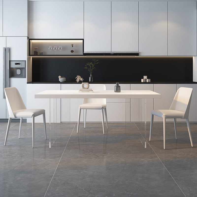 Modern 1/4/5 Pieces Furniture Sintered Stone Dining Set in White