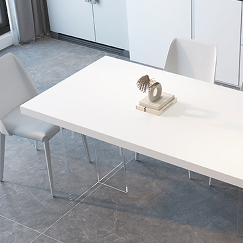 Modern 1/4/5 Pieces Furniture Sintered Stone Dining Set in White