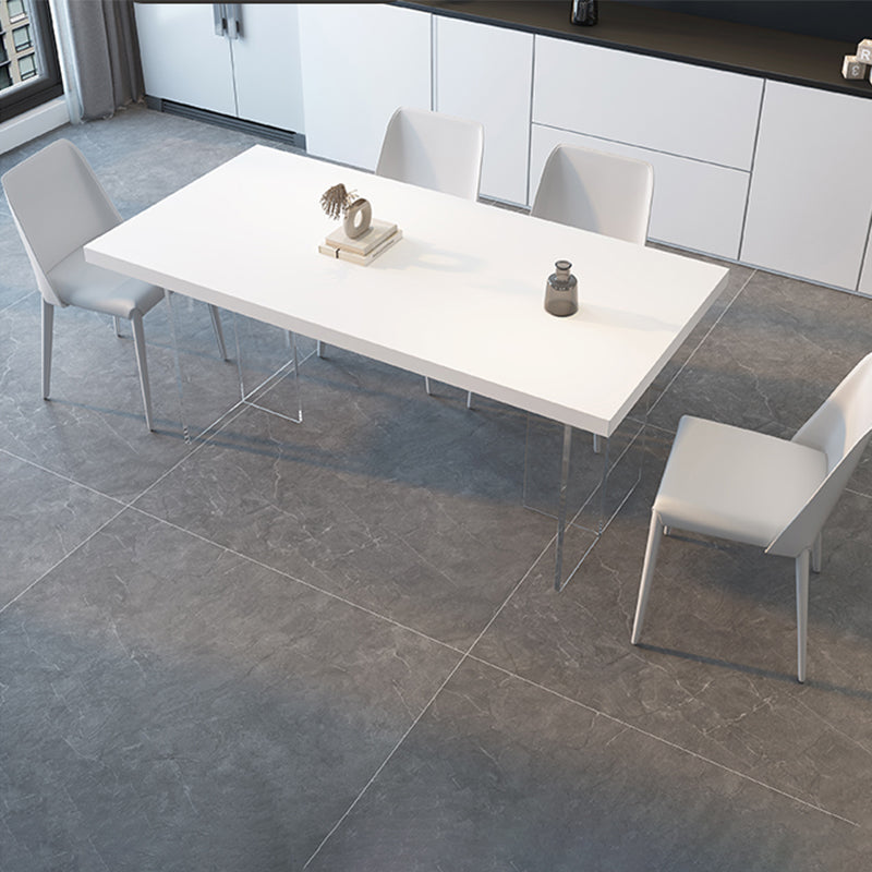 Modern 1/4/5 Pieces Furniture Sintered Stone Dining Set in White