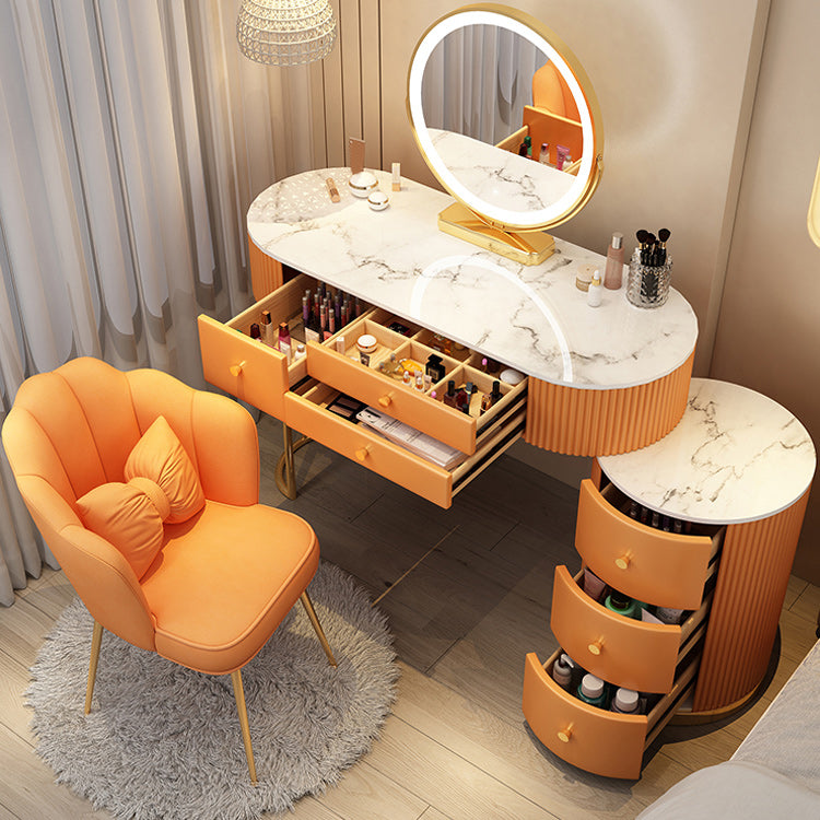 Luxious Drawers Make-up Vanity Marble Makeup Vanity Desk Table