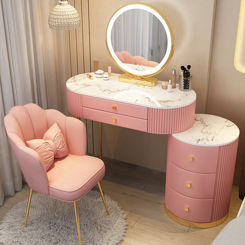 Luxious Drawers Make-up Vanity Marble Makeup Vanity Desk Table