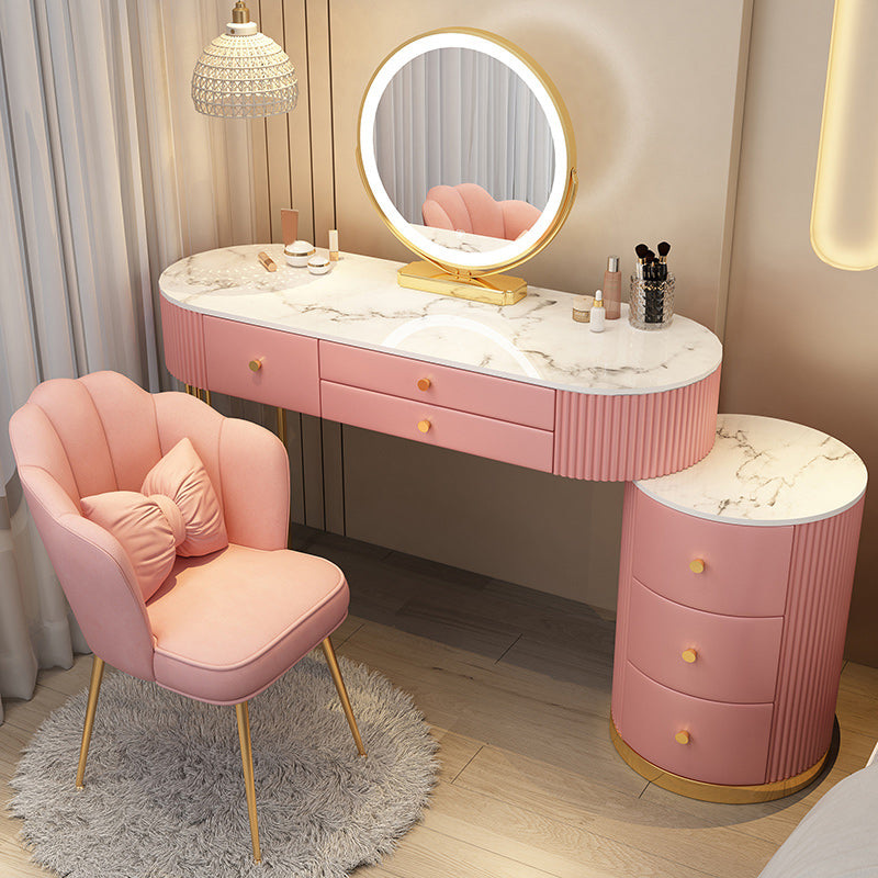 Luxious Drawers Make-up Vanity Marble Makeup Vanity Desk Table