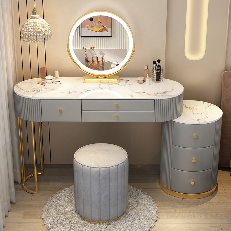Luxious Drawers Make-up Vanity Marble Makeup Vanity Desk Table