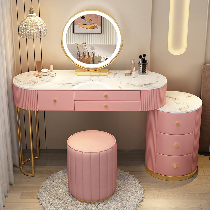 Luxious Drawers Make-up Vanity Marble Makeup Vanity Desk Table