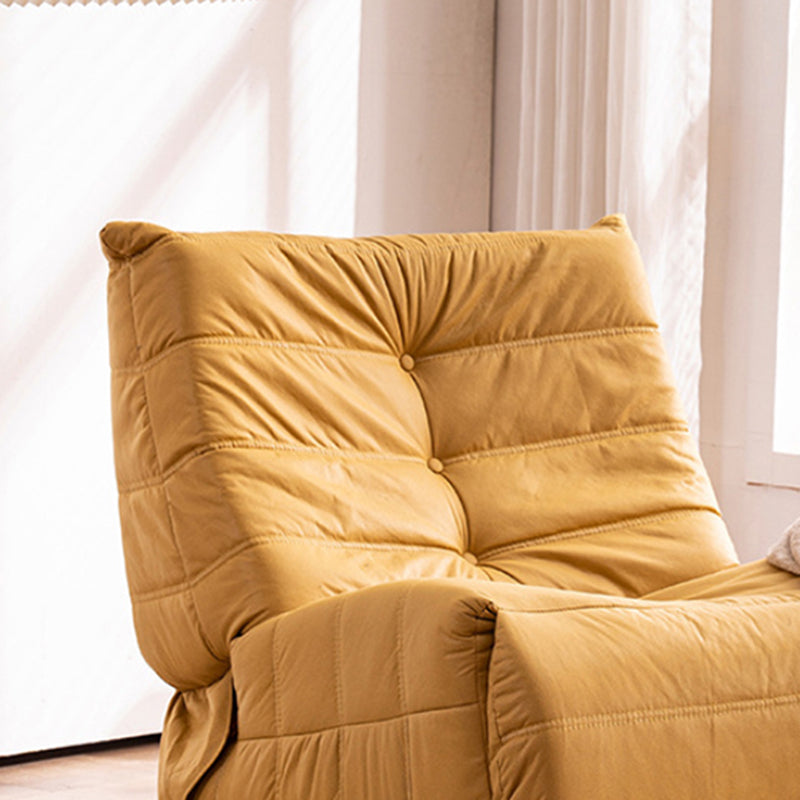 Contemporary Recliner Chair Solid Color Indoor Swivel Rocker Tufted Back