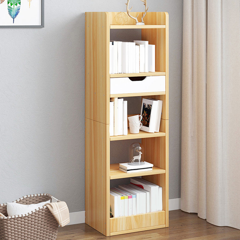 Modern Bookcase Open Back Engineered Wood Bookshelf for Study Room