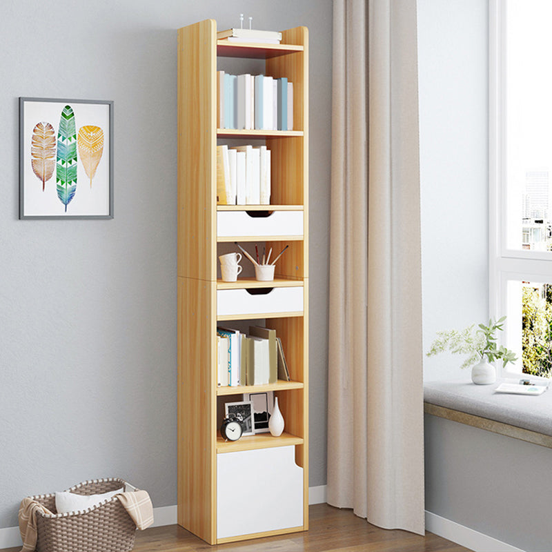 Modern Bookcase Open Back Engineered Wood Bookshelf for Study Room