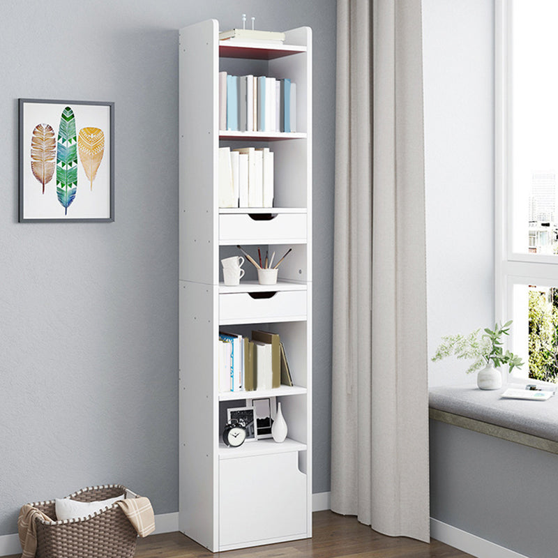 Modern Bookcase Open Back Engineered Wood Bookshelf for Study Room