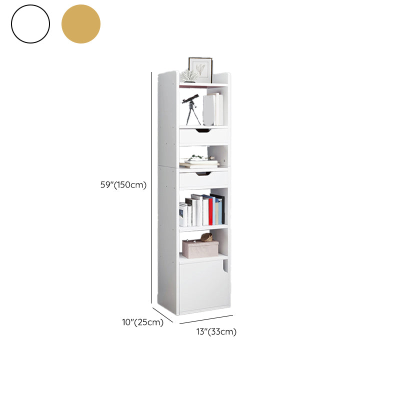 Modern Bookcase Open Back Engineered Wood Bookshelf for Study Room
