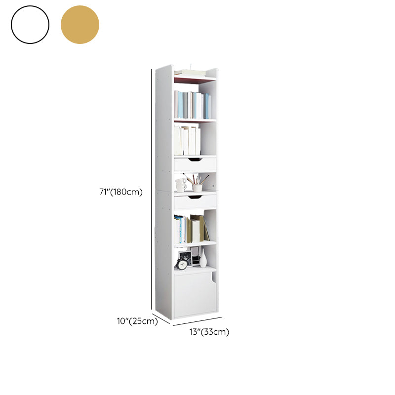 Modern Bookcase Open Back Engineered Wood Bookshelf for Study Room