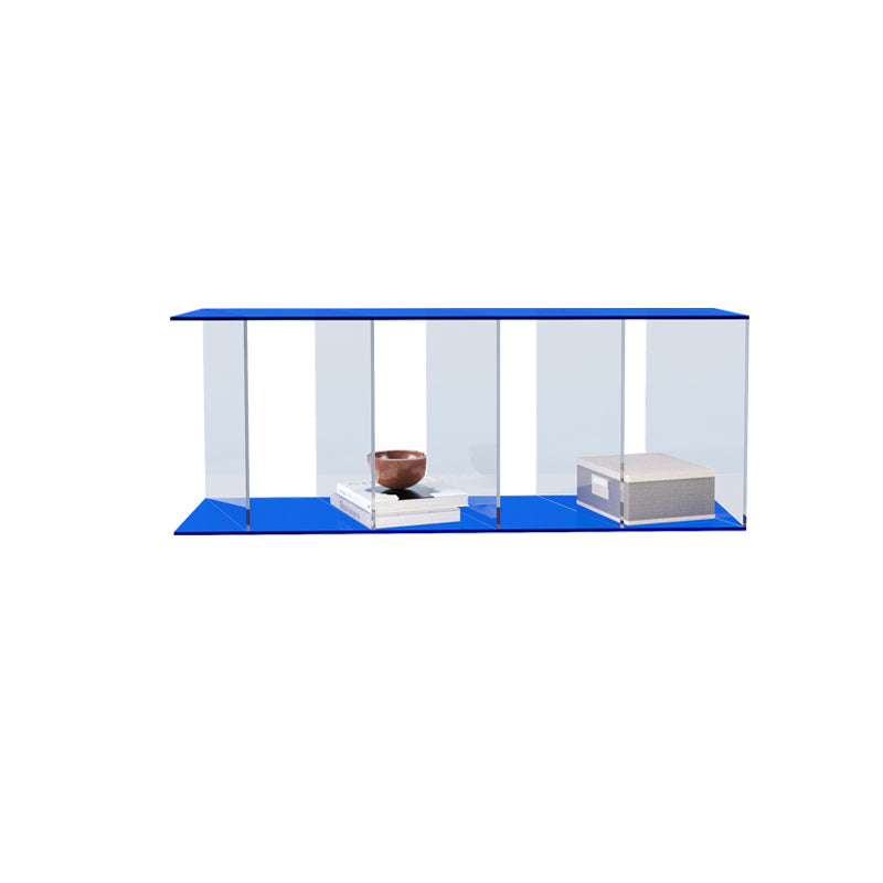 Contemporary Open Back Vertical Bookcase Acrylic Bookshelf with Shelves