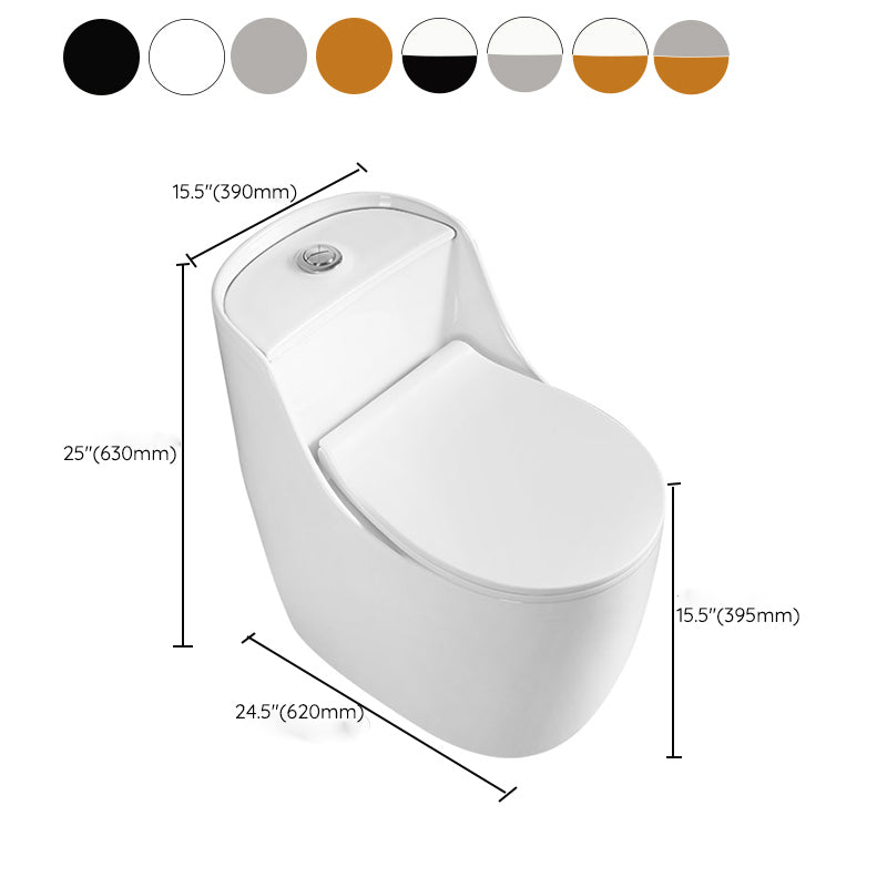 Contemporary Siphon Jet Toilet Bowl Floor Mount Urine Toilet for Washroom