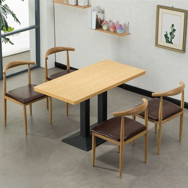 Industrial Dining Table Set 1/3/5 Pieces with Metal Base Furniture Set