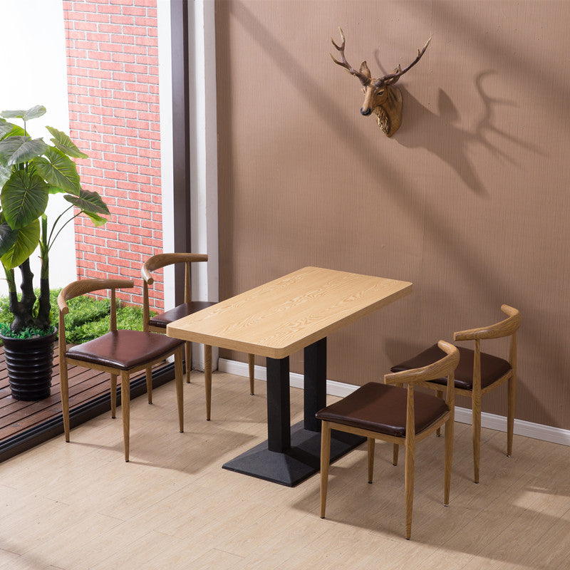 Industrial Dining Table Set 1/3/5 Pieces with Metal Base Furniture Set