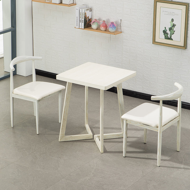 Industrial Dining Table Set 1/3/5 Pieces with Metal Base Kitchen Furniture Set