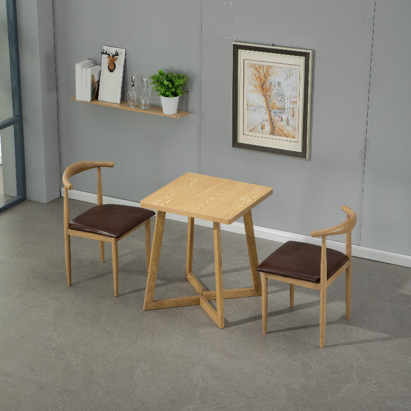 Industrial Dining Table Set 1/3/5 Pieces with Metal Base Kitchen Furniture Set