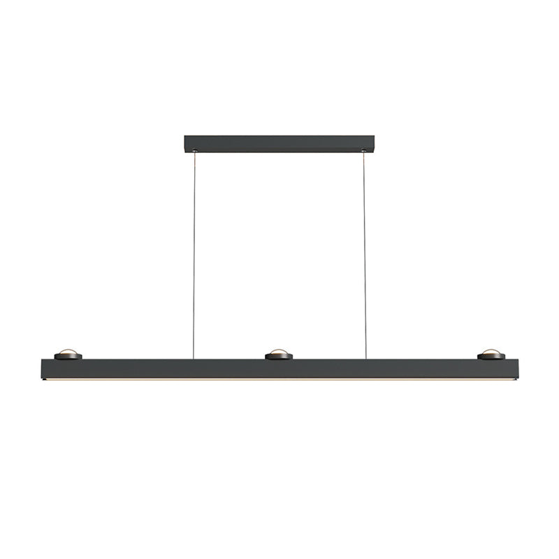 Linear Shape Metal Island Chandelier Modern Style 4 Lights Island Ceiling Light