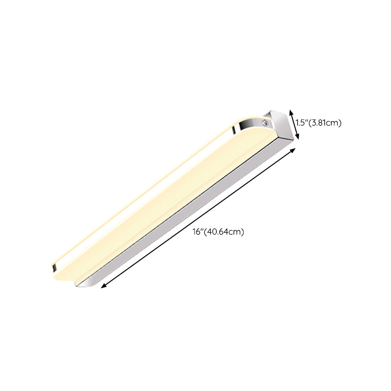 Simple LED Mirror Front Light Modern Vanity Light with Acrylic Shade for Bathroom