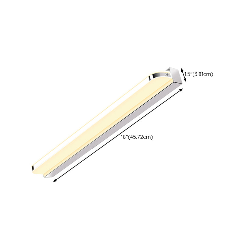 Simple LED Mirror Front Light Modern Vanity Light with Acrylic Shade for Bathroom