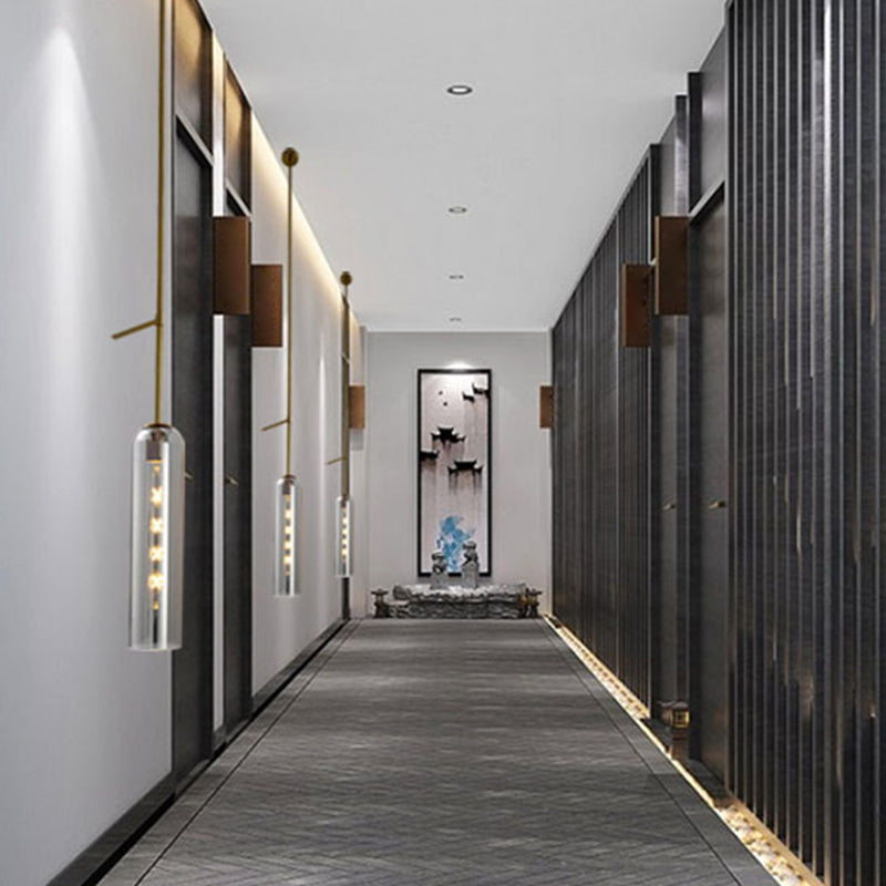 Glass Geometric Wall Sconce Simple 1 Light Wall Mounted Light Fixture