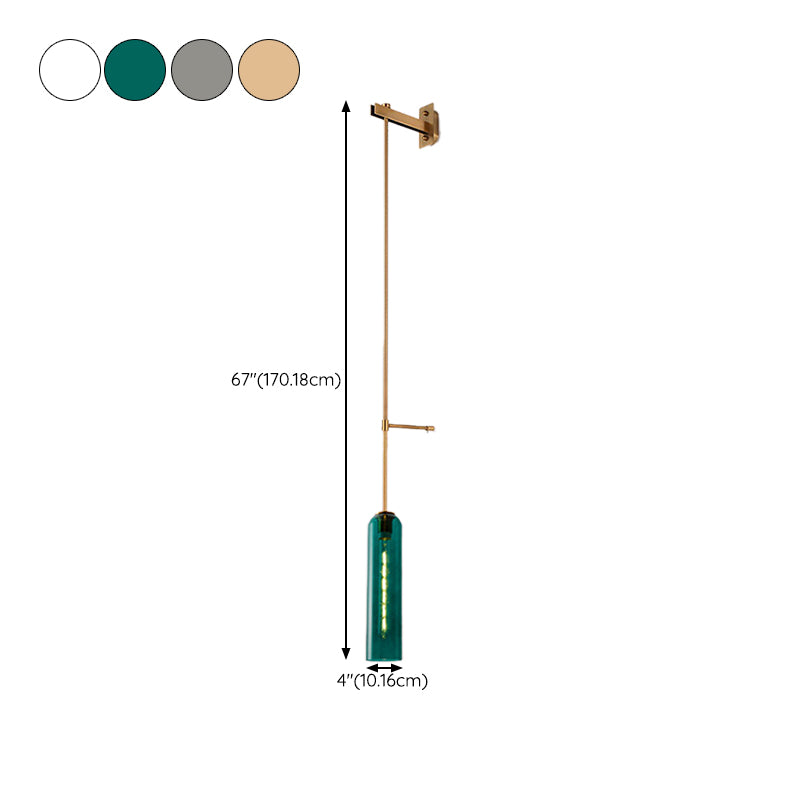 Glass Geometric Wall Sconce Simple 1 Light Wall Mounted Light Fixture