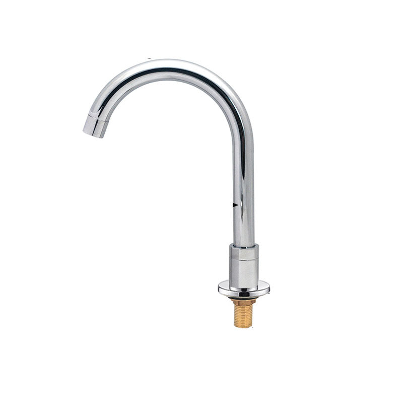 Contemporary Bathroom Faucet Deck Mounted Copper Low Arc Swivel Roman Tub Faucet Set