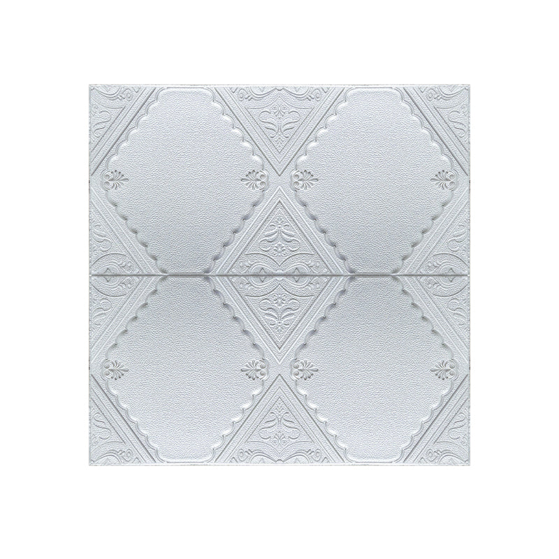 Modern Wall Panels Waterproof 3D Floral Print Peel and Stick Wall Paneling