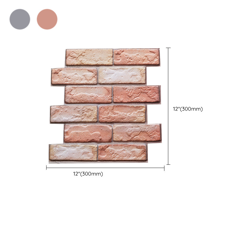 Modern Wall Panel 3D Brick Peel and Stick Waterproof Wall Paneling