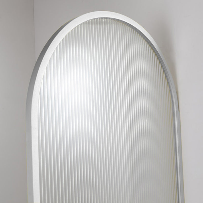 White Shower Door Frame Single Fixed Frosted Tempered Shower Bath Door