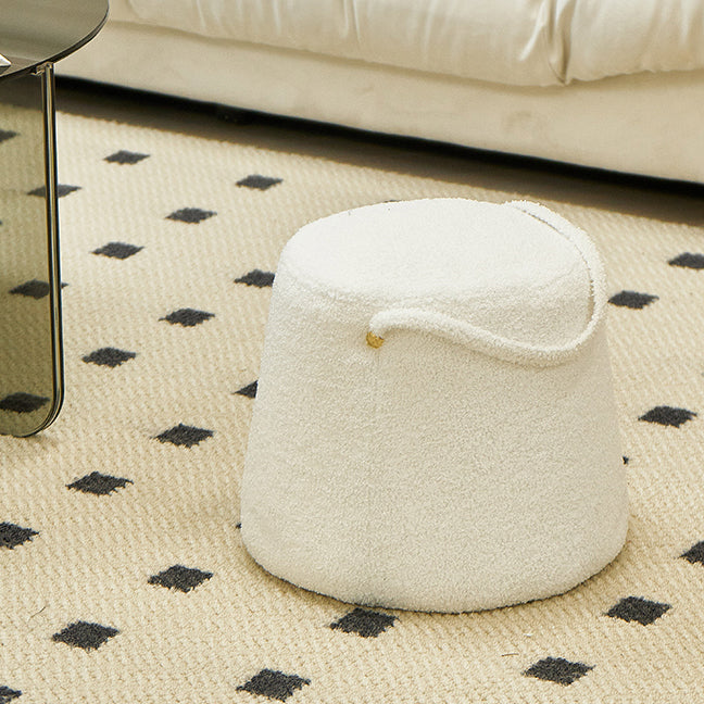 Fabric Standard Stool Modern Style Simple Household Round Footstool