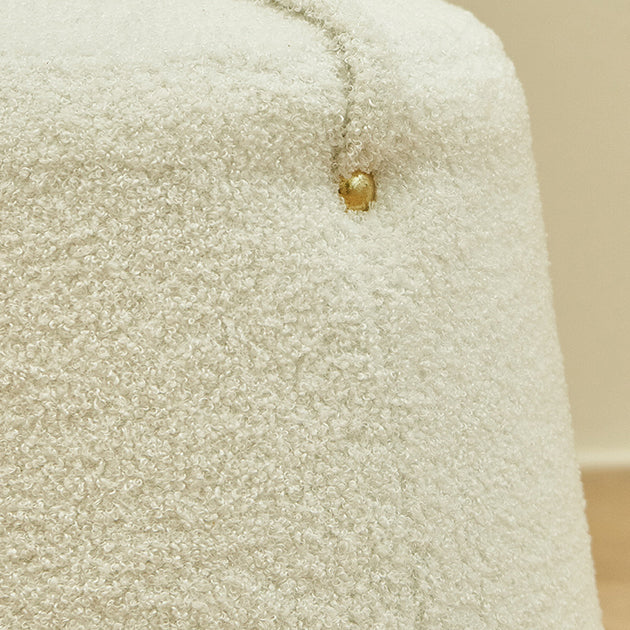 Fabric Standard Stool Modern Style Simple Household Round Footstool